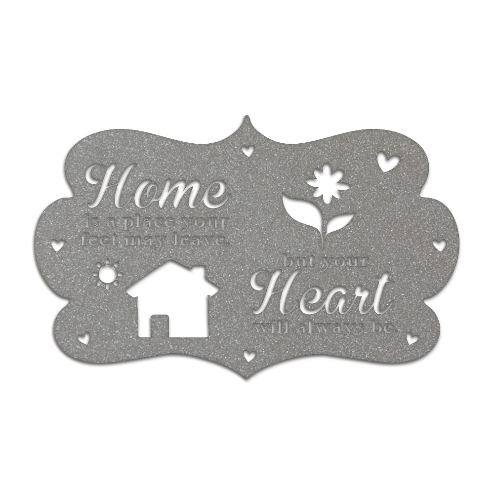 Garden Home & Heart Sign - Metal Sign