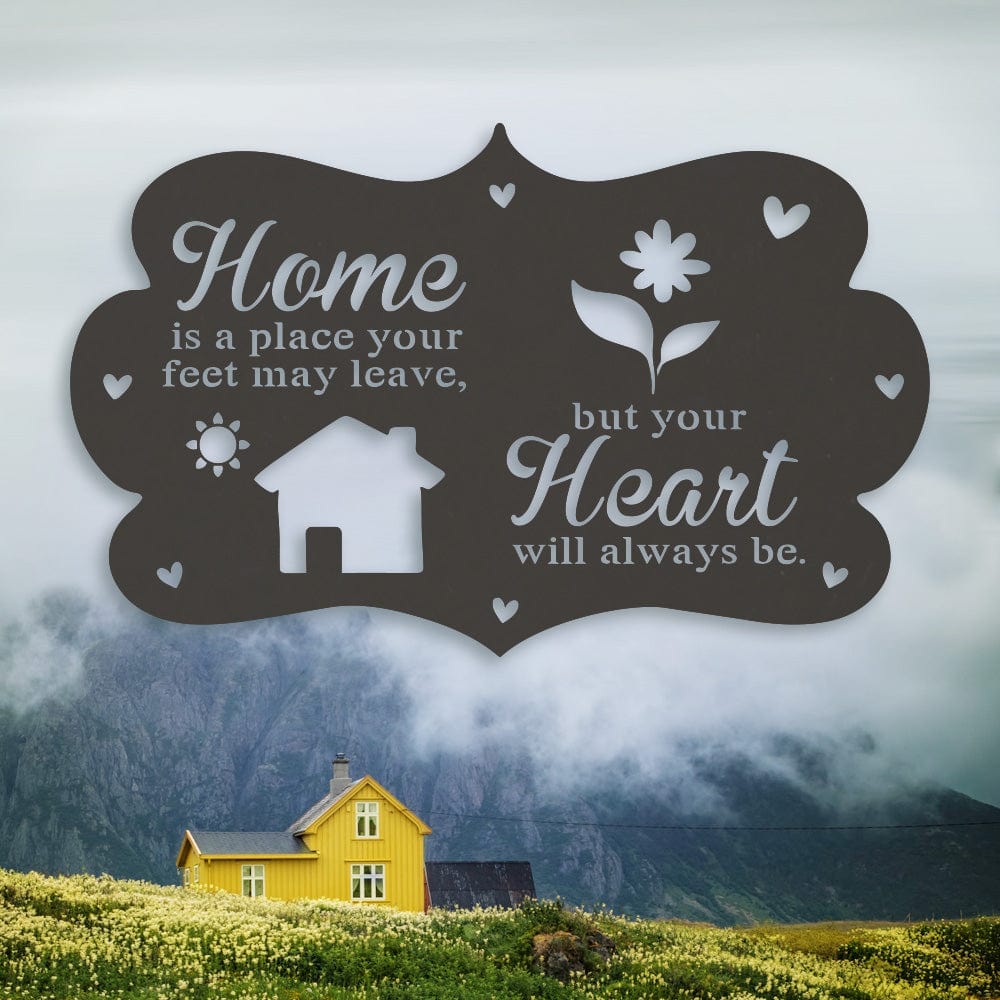 Garden Home & Heart Sign - Metal Sign