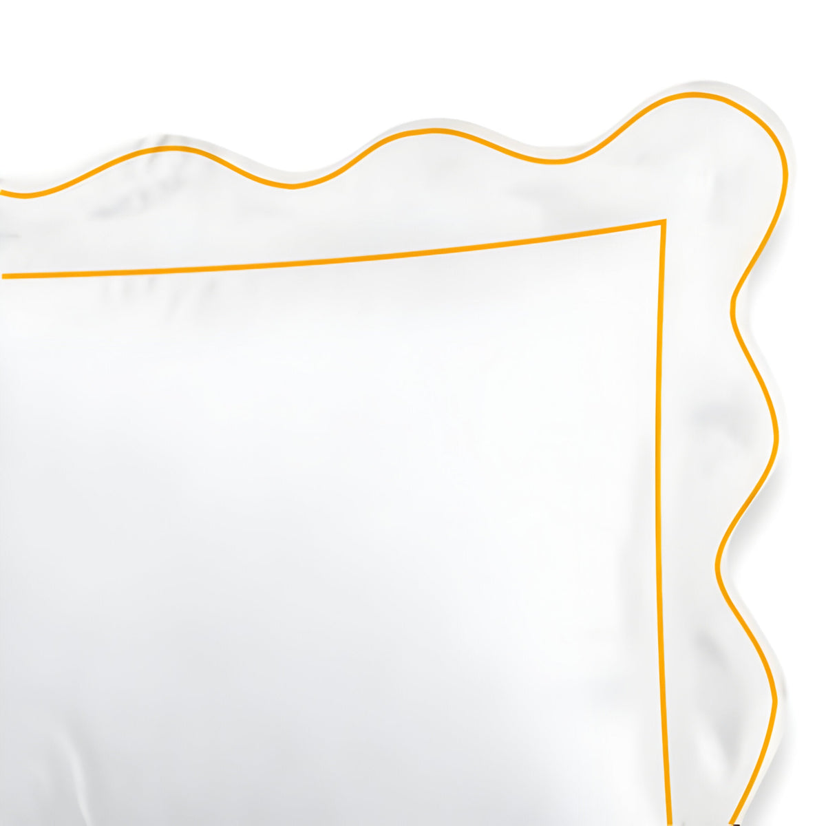 400TC Cotton Scallop Embroidery & Border Sateen Solid Duvet Cover Set