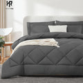 Hampton Ridge 7 Pc Comforter Set Bed in a Bag - Dark Grey