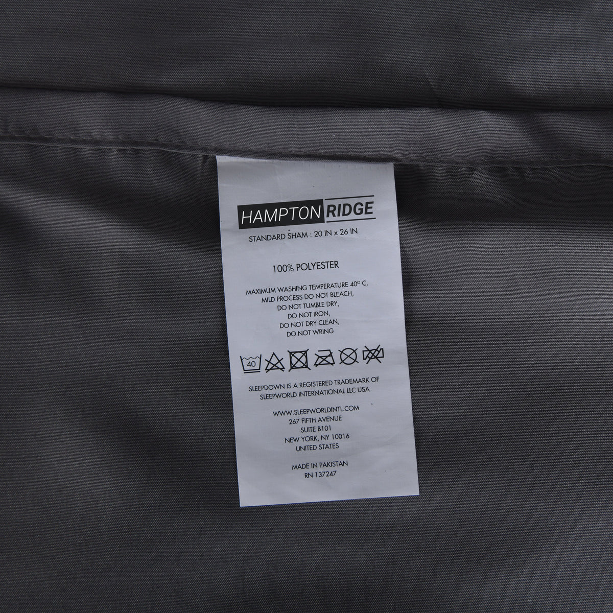 Hampton Ridge 7 Pc Comforter Set Bed in a Bag - Dark Grey
