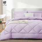 Hampton Ridge 7 Pc Comforter Set Bed in a Bag - Light Purple