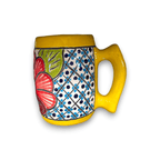 Colorful Handmade Mexican Coffee Mug | Talavera Ceramic Art