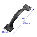 Hardware Iron Art Pull Garage Gate Door Handle Black Cast Iron Furniture Hardware Home Shed Garage For Sliding Barn Door Pull Black, Farmhouse, C — product image