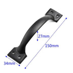 Hardware Iron Art Pull Garage Gate Door Handle Black Cast Iron Furniture Hardware Home Shed Garage For Sliding Barn Door Pull Black, Farmhouse, C — product image