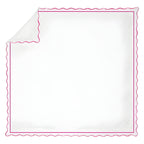 400TC Cotton Scallop Embroidery & Border Sateen Solid Duvet Cover Set