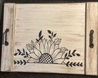 Rustic Sunflower Stove Cover | Farmhouse Noodle Board | Floral Kitchen Decor