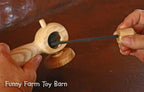 Kids Top Spinner Launcher Wooden Toy Spinning Tops Fun Game