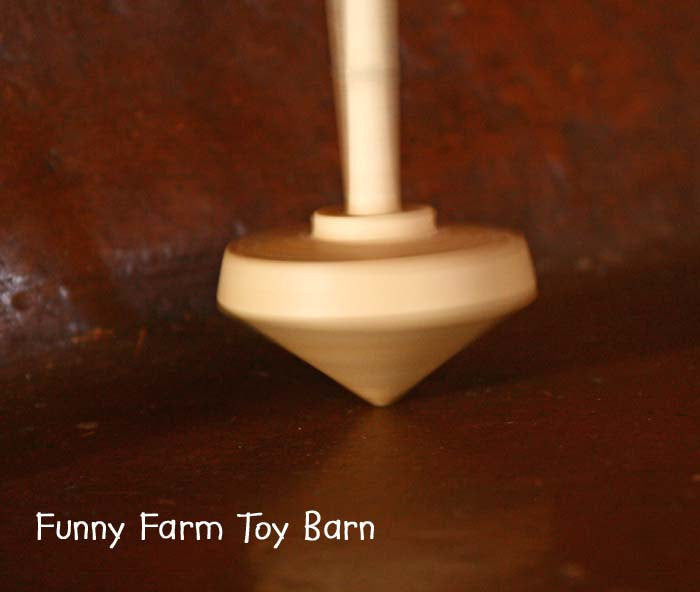 Kids Top Spinner Launcher Wooden Toy Spinning Tops Fun Game
