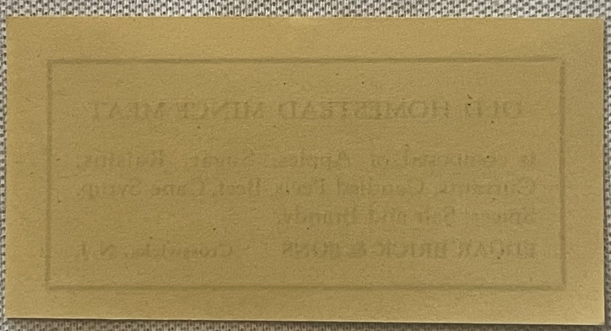 Antique Brick's Old Homestead Mince Meat Labels 🏡 Edgar Brick & Sons Crosswicks NJ 1910s-1930s Litho Set NOS
