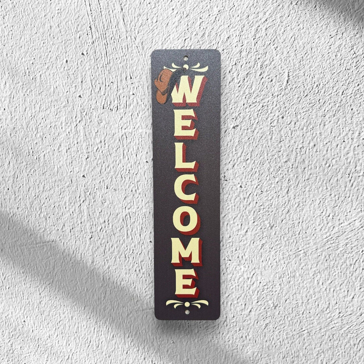 Western Welcome Sign | Rustic Metal Wall Sign for Entryway, Porch & Ranch Decor — product image