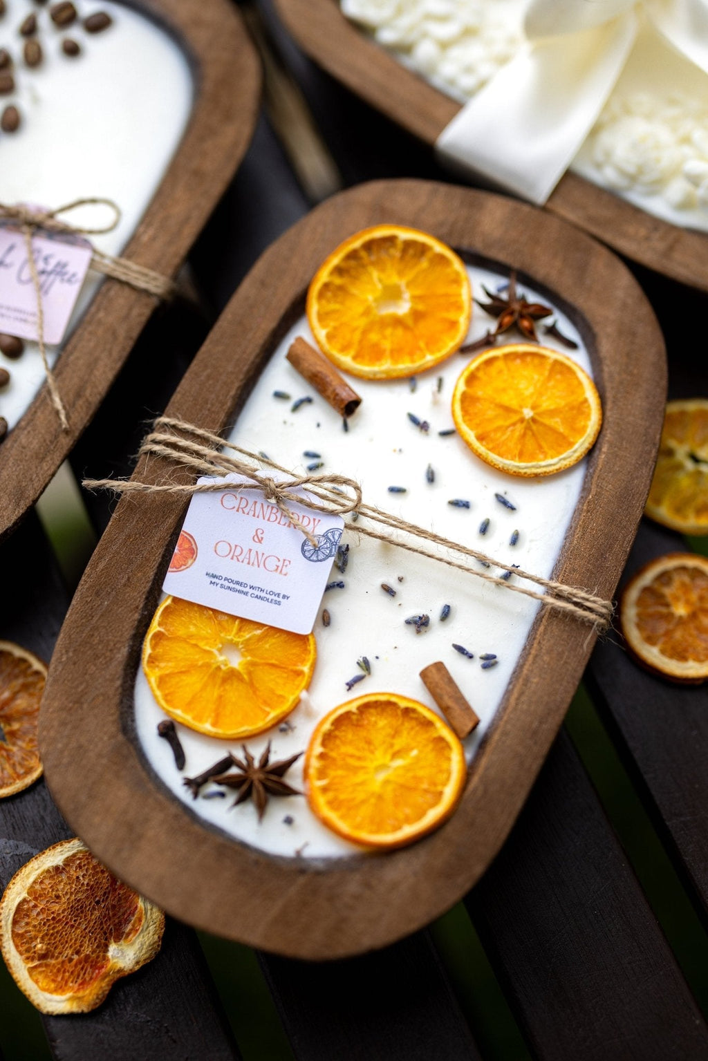 Farmhouse Fruit Scented Soy Candle in Orange Dough Bowl - Mother's Day Gift — product photo 8