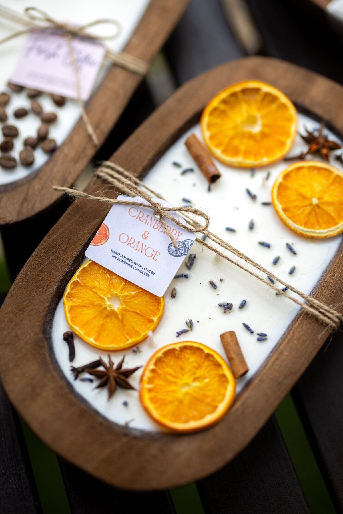 Farmhouse Fruit Scented Soy Candle in Orange Dough Bowl - Mother's Day Gift — product photo 4