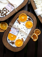 Farmhouse Fruit Scented Soy Candle in Orange Dough Bowl - Mother's Day Gift — product photo 9