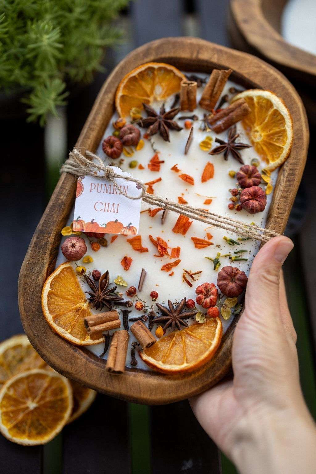 Large Wooden Fall Candle/Autumn Season/Pumpkin Orange Decoration/Pumpkin Pie/Fall Home Decor — product photo 4