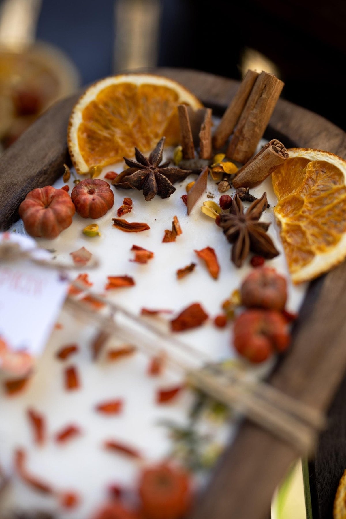 Large Wooden Pumpkin Candle – Autumn Season Home Decor — product photo 3