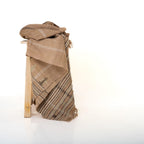 Rust Orange Indian Wool Throw Blanket, Handwoven Sofa Coverlet with Heritage Bedroom Layer - RUBY