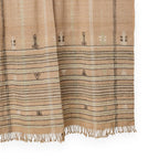 Rust Orange Indian Wool Throw Blanket, Handwoven Sofa Coverlet with Heritage Bedroom Layer - RUBY