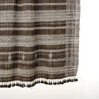 Brown Indian Wool Throw Blanket, Handwoven Couch Coverlet with Rustic Reading Chair Accent - SPHENE