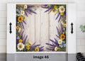 Wildflower Stove Cover | Lavender & Daisy Noodle Board | Rustic Farmhouse Kitchen Decor — product image