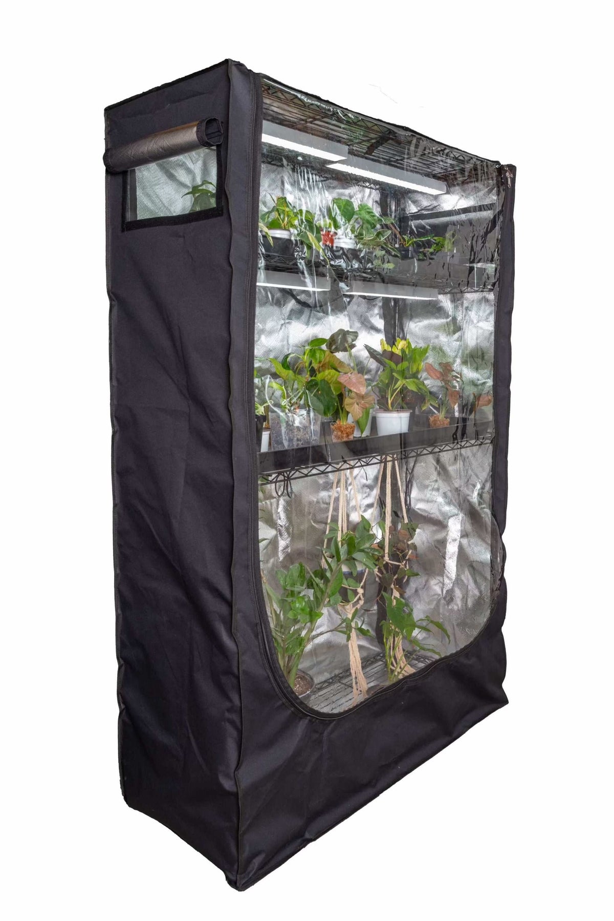 48 × 18 × 72 Baker’s Rack Grow Tent Cover – Clear Door & Ventilation