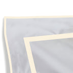400TC Embroidery & Border Cotton Sateen Solid Duvet Cover Set