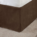 Faux Suede Comforter Set with Decorative Pillows - Brown