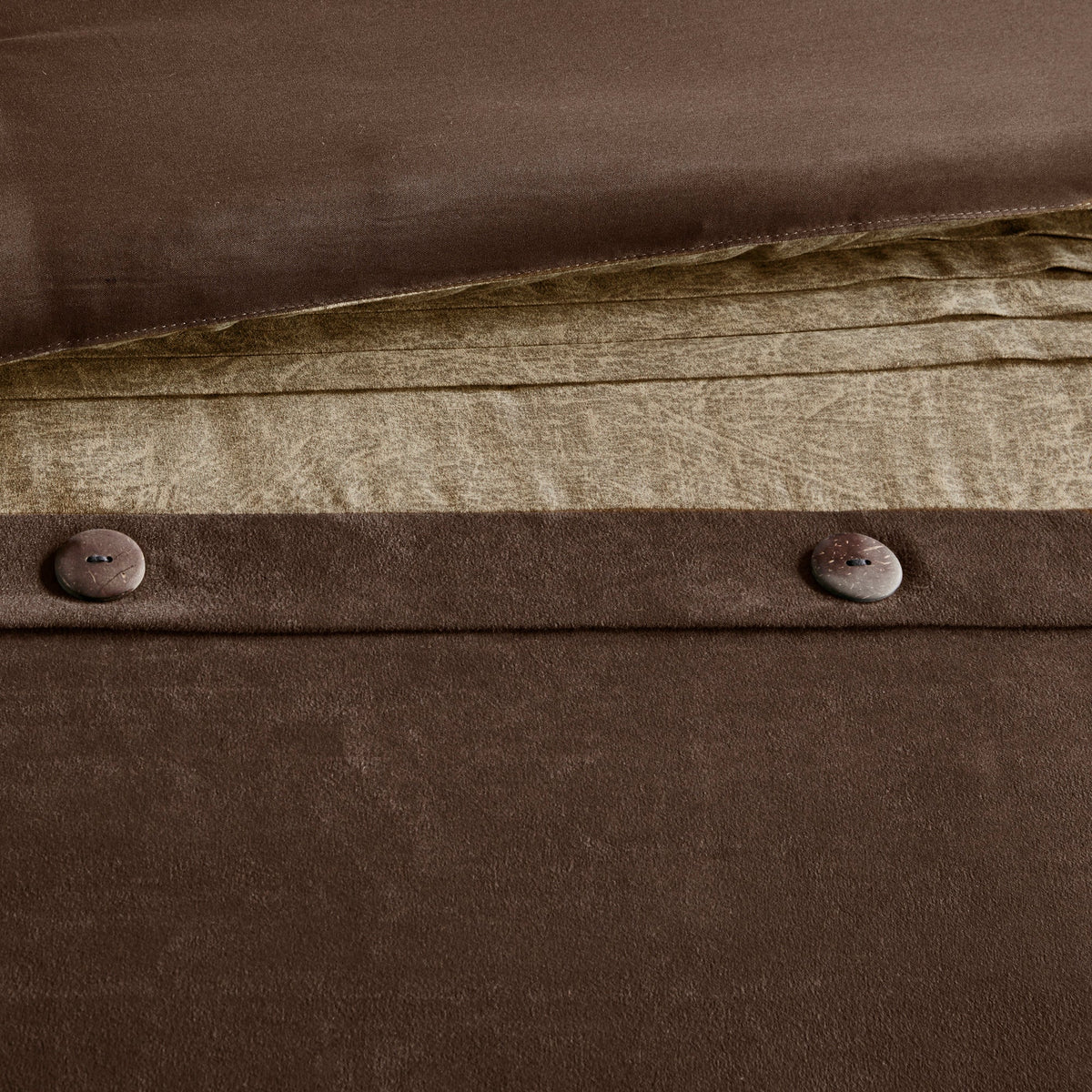 Faux Suede Comforter Set with Decorative Pillows - Brown
