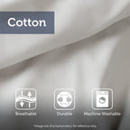 Tufted Cotton Chenille Damask Duvet Cover Set with Shams - Off-White