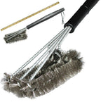 Kitchen Accessories BBQ Grill Brush and Scraper Barbecue Kit Cleaning Brush Stainless Steel Tools Wire Bristles Triangle BBQ Grill Cleaning Brush — product image