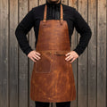 Leather Apron with Adjustable Straps and Pockets — product image