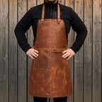 Leather Apron with Adjustable Straps and Pockets — product image