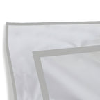 400TC Embroidery & Border Cotton Sateen Solid Duvet Cover Set