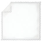 400TC Cotton Scallop Embroidery & Border Sateen Solid Duvet Cover Set