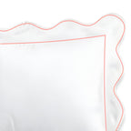 400TC Cotton Scallop Embroidery & Border Sateen Solid Duvet Cover Set