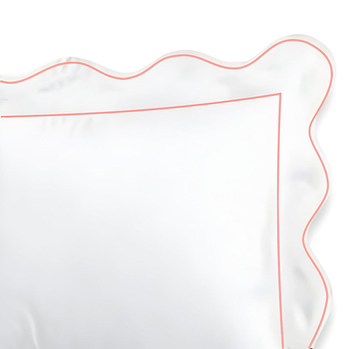 400TC Cotton Scallop Embroidery & Border Sateen Solid Duvet Cover Set