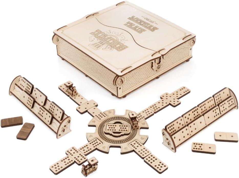 Mexican Train Dominoes — Wooden Board Game, 232 Pieces