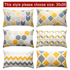 Modern Geometric Decorative Geometric Pillow Cushion Cases Outdoor Square Yellow Decorative Pillow Covers For Couch Bedroom Pillow Cases Cushion Covers
