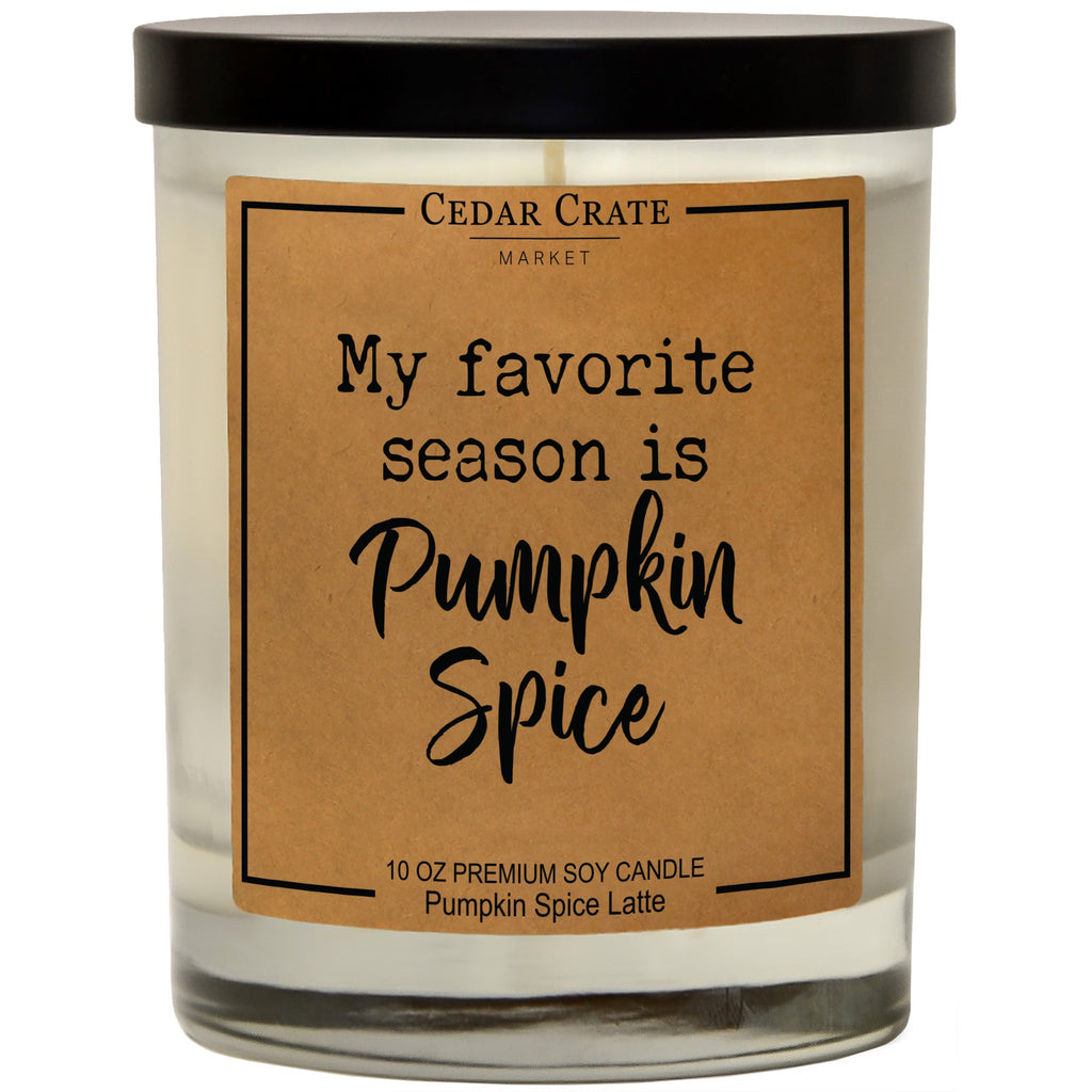 My Favorite Season Is Pumpkin Spice - Fall Soy Candle Decor — product photo 1