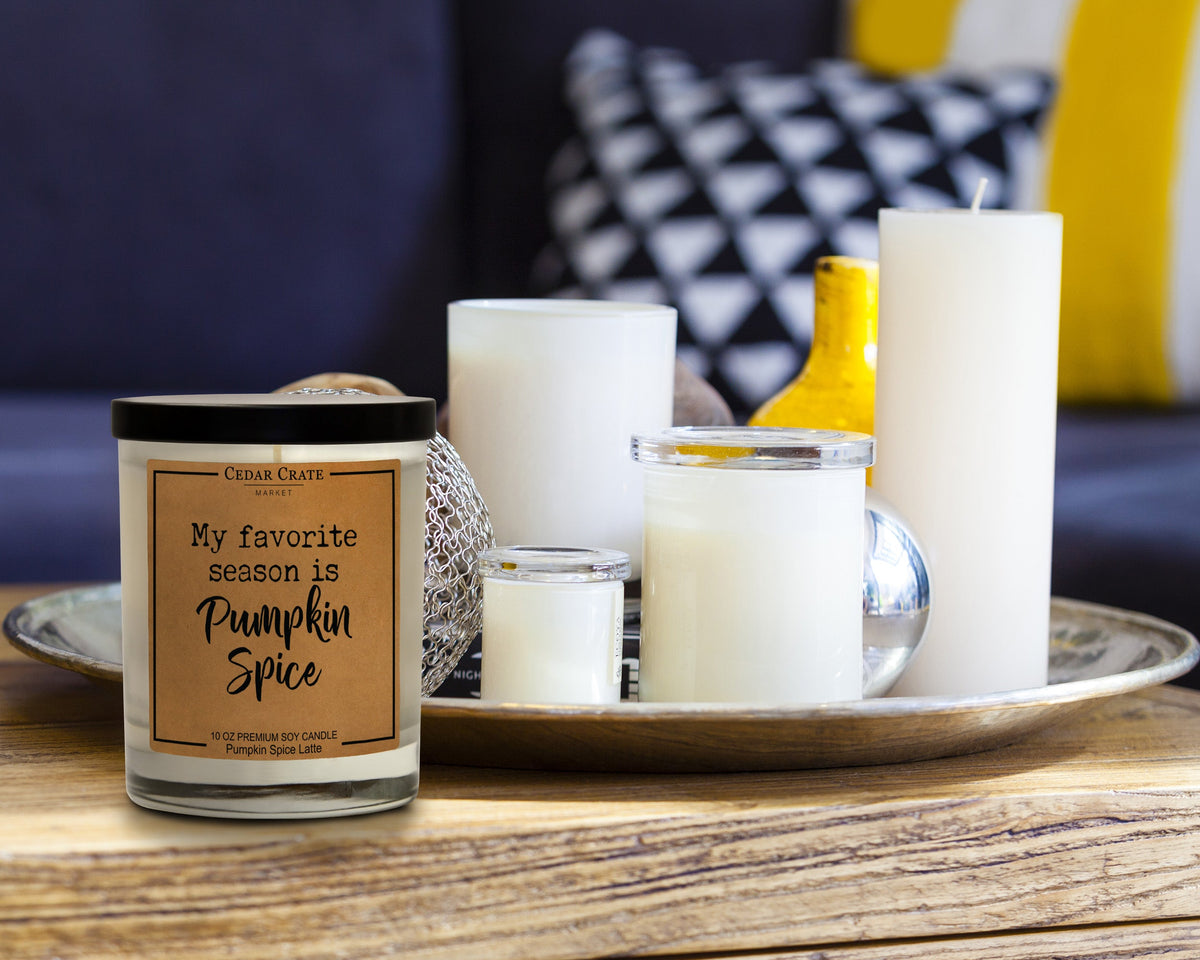 My Favorite Season Is Pumpkin Spice - Fall Soy Candle Decor — product photo 2