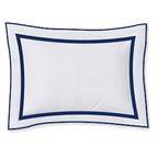 400TC Embroidery & Border Cotton Sateen Solid Duvet Cover Set