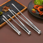New Stainless Steel Grill Tongs Cooking Utensils For BBQ Baking Silver BBQ Accessories Camping Supplies Kitchen Serving Tongs for Cooking Grillin — product image