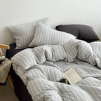 Brown Plaid Duvet Cover Set