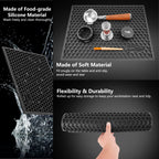 IKAPE Coffee Maker Drying Mat Multi-functional Water Filter Black 15.75x11.81in