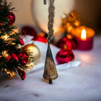 AYLIN OVERSEAS Wind Chime Christmas Bells 17in 4 Stainless Steel Rustic