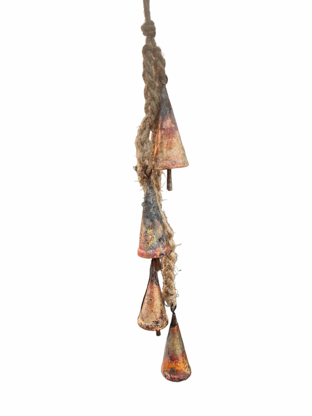 AYLIN OVERSEAS Wind Chime Christmas Bells 17in 4 Stainless Steel Rustic — product image