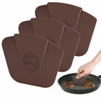Pan Scraper Pot Scraper Plastic for Cast Iron Cookware 6 Pcs Brown