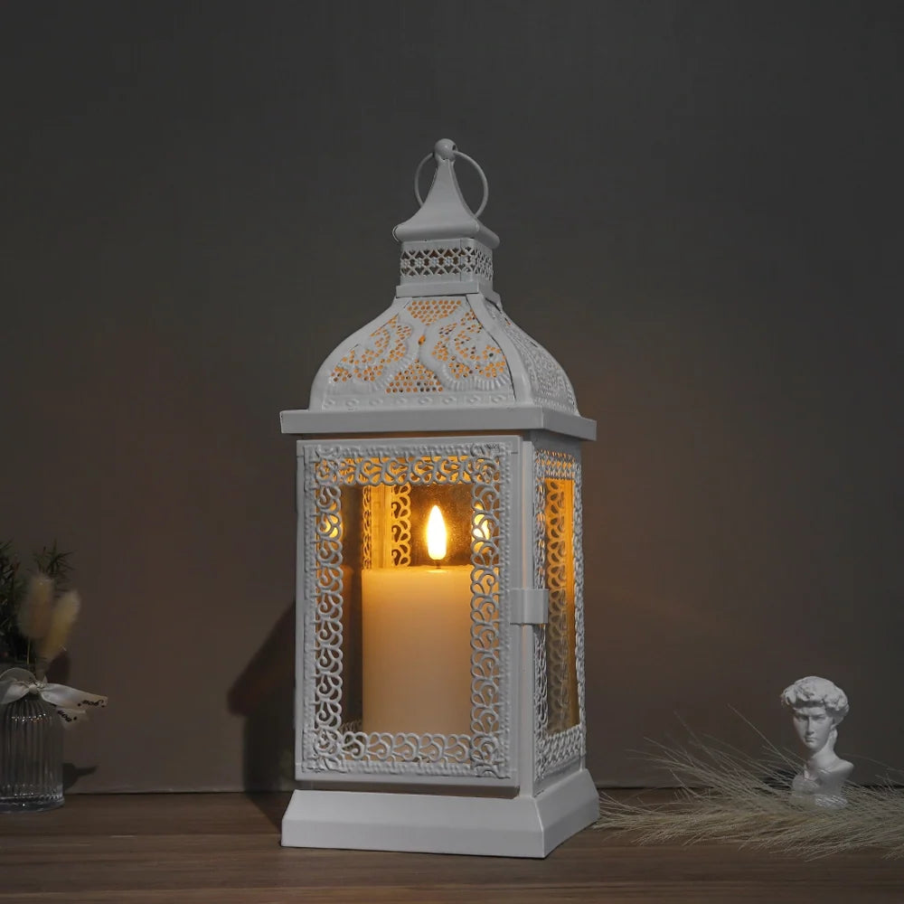 13'' High Decorative Hanging Lantern (Cream)