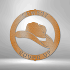 Custom Metal Wall Art - Personalized Western Cowboy Monogram Sign