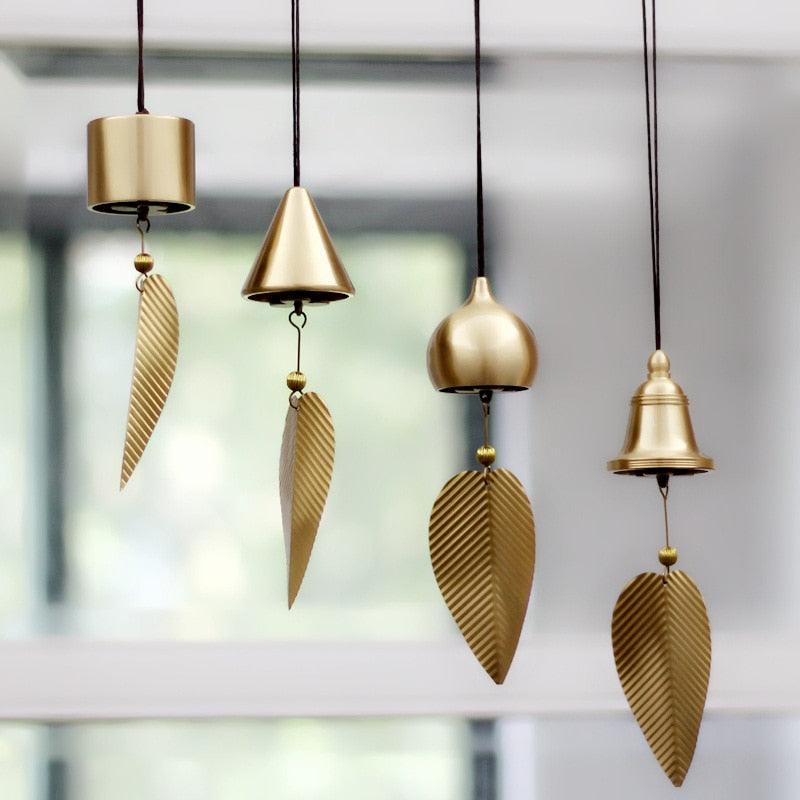 Pure Copper Wind Chimes Ornaments Exquisite Hanging Harmony Bells Garden Rustic Relaxing Tranquil Wind Chimes Japanese Home Balcony Bedroom Wind  — product image